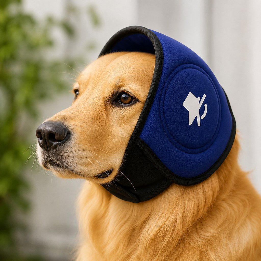 Paws in Awe Calming Dog Ear Muffs for Fireworks, Thunderstorms & Grooming - Soft Noise-Reducing Wrap to Help Ease Stress image 10