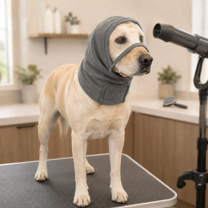 Paws in Awe Calming Dog Hood with Clear Viewing Panel, Gentle Head & Neck Wrap for Grooming, Thunderstorms, Fireworks & Travel Comfort image 3
