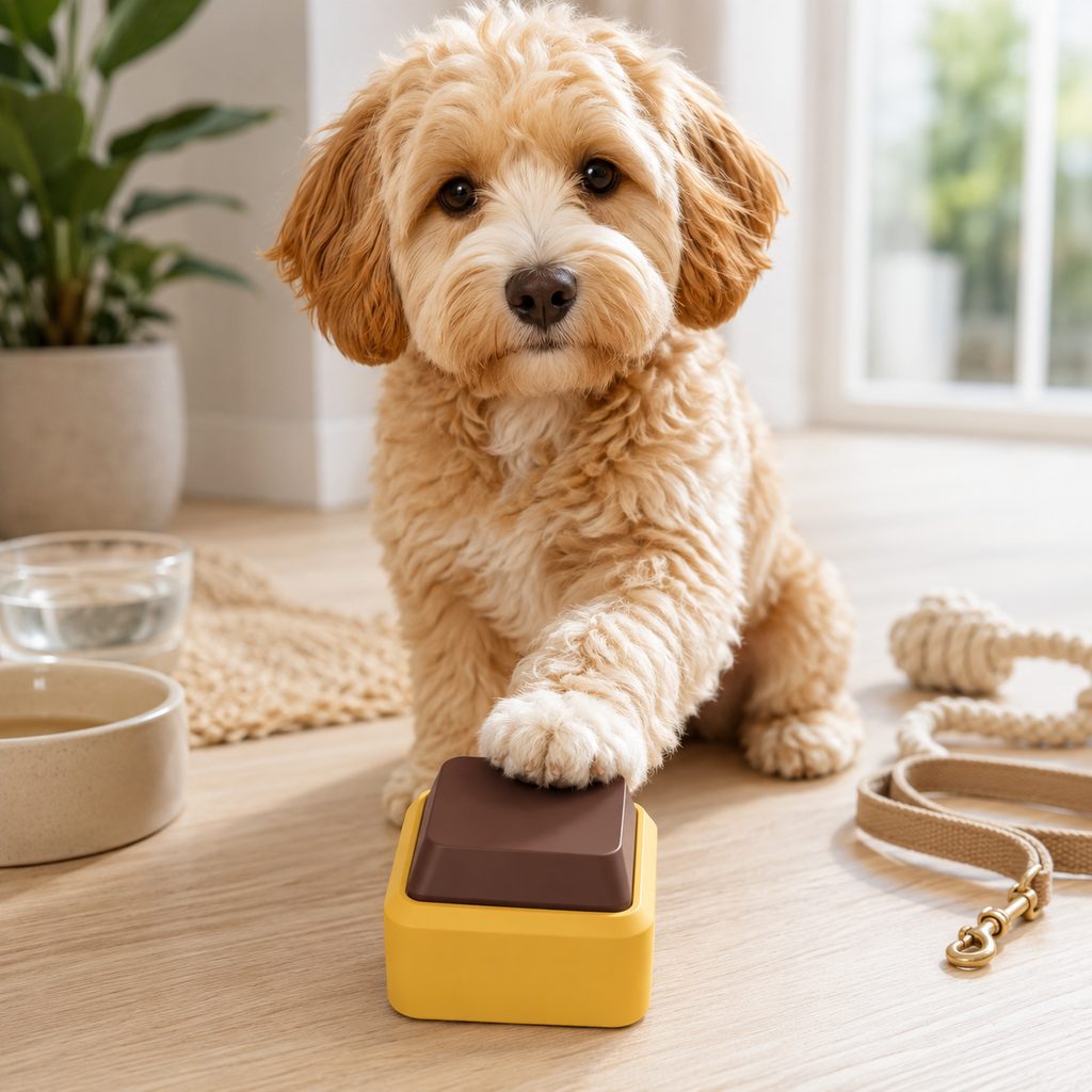 Caramel Pudding PawTalk pet communication button