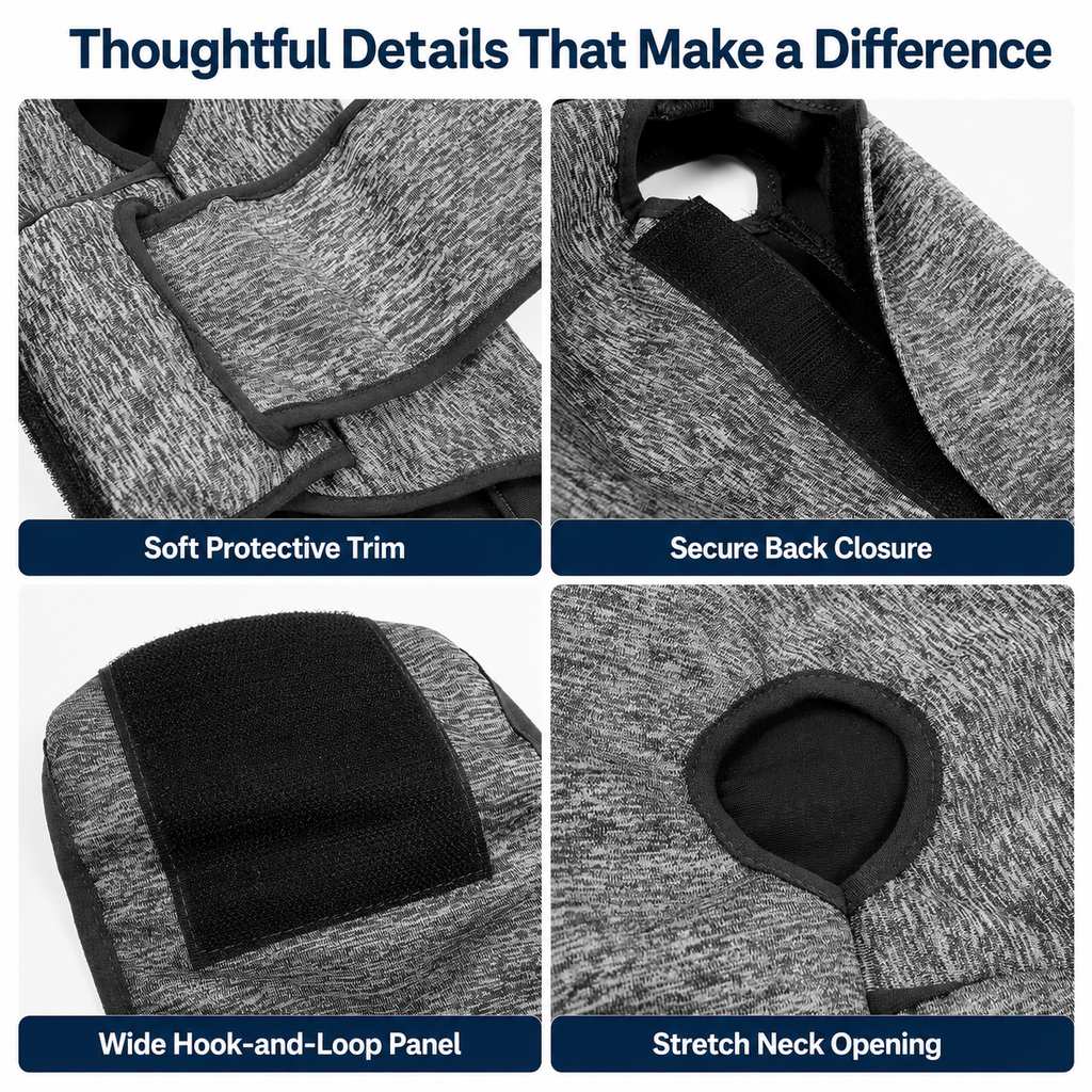 Paws in Awe Cat Calming Vest for Thunderstorms, Travel & Quiet Time - Soft Adjustable Comfort Wrap for Nervous Cats image 3