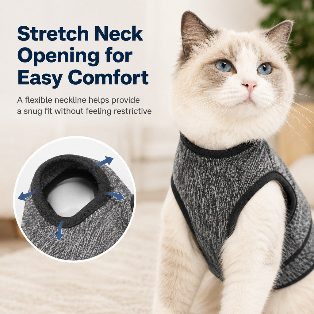 Paws in Awe Cat Calming Vest for Thunderstorms, Travel & Quiet Time - Soft Adjustable Comfort Wrap for Nervous Cats image 7