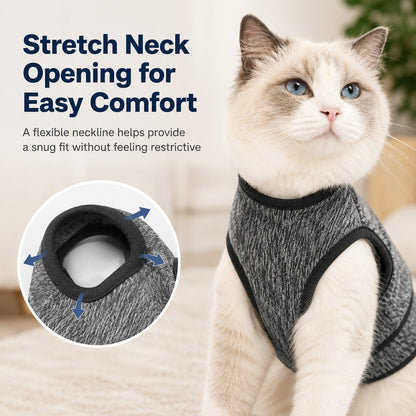 Paws in Awe Cat Calming Vest for Thunderstorms, Travel & Quiet Time - Soft Adjustable Comfort Wrap for Nervous Cats image 7