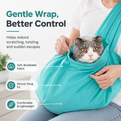 Paws in Awe Soft Cat Carrier Grooming Bag for Vet Visits &Nail Trims - Helps Reduce Scratching During Routine Care image 3