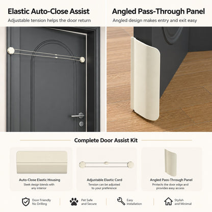 Paws in Awe No-Drill Cat Door Helper for Litter Rooms & Bedrooms - Let Cats Come and Go Without Leaving Doors Open image 4