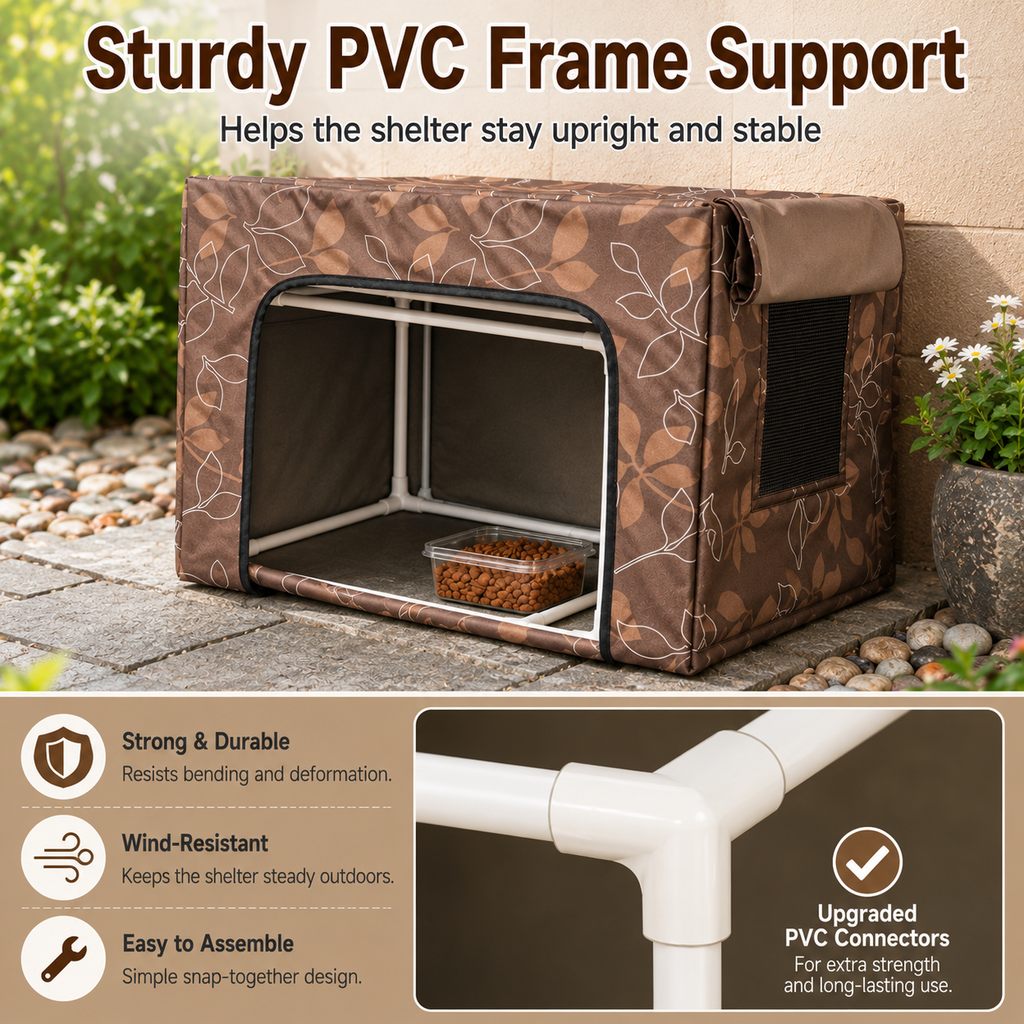 Paws in Awe Outdoor Cat Feeding Shelter for Backyards - Weather-Resistant Food Station Cover image 6
