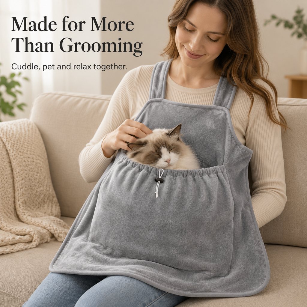 Standard pocket cat cuddle apron for indoor use