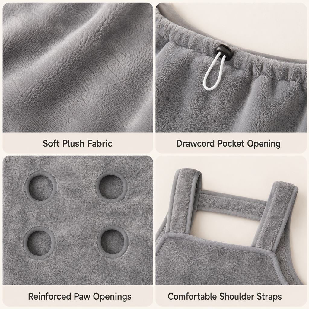 Cat paw care apron with roomy front pocket