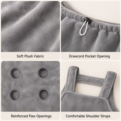 Cat paw care apron with roomy front pocket
