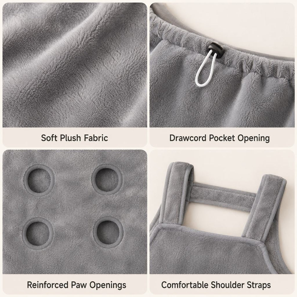 Cat paw care apron with roomy front pocket