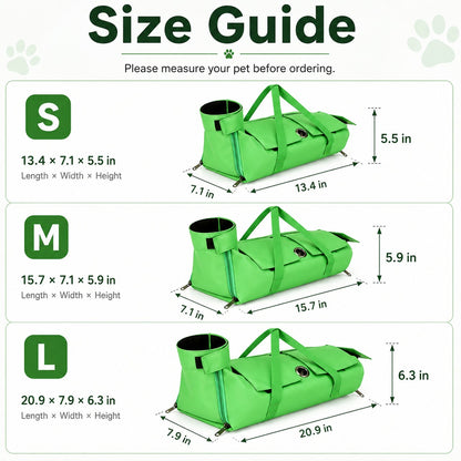 Paws in Awe Multi-Use Cat Carrier & Grooming Bag - Easy Paw Access for Vet Visits & At-Home Care