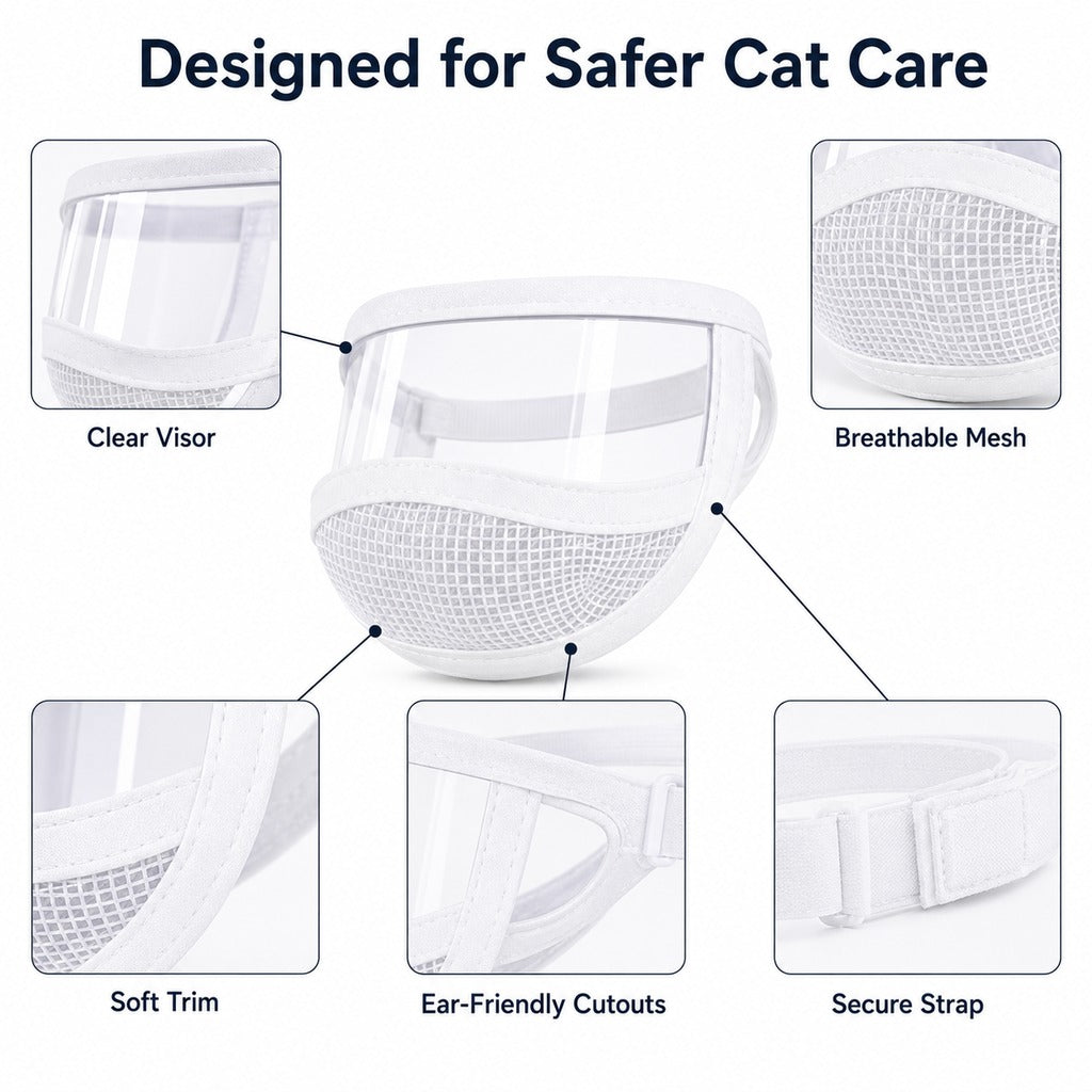 Paws in Awe Clear-View Cat Grooming Shield for Nail Trims & Ear Cleaning - Helps Reduce Bites and Scratches During Cat Care image 6
