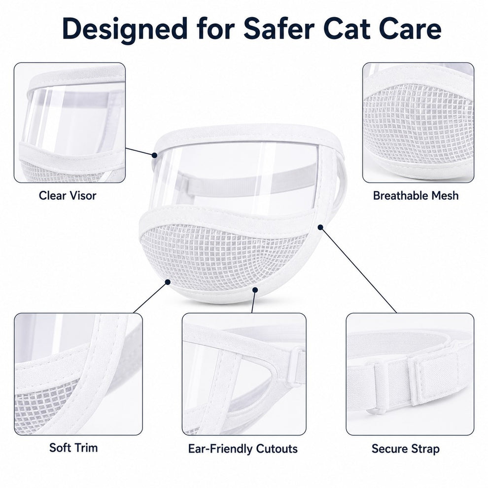 Paws in Awe Clear-View Cat Grooming Shield for Nail Trims & Ear Cleaning - Helps Reduce Bites and Scratches During Cat Care image 6