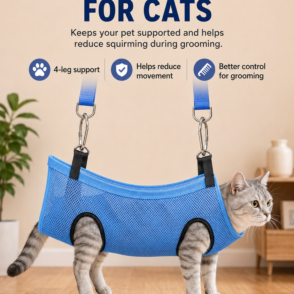 Paws in Awe Foldable Pet Grooming Stand for Cats & Small Dogs - Bathing & Nail Trimming Support for Less Squirming image 5