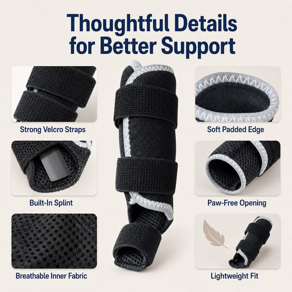 Paws in Awe Cat Leg Support Brace for Recovery Care - Adjustable Front or Hind Leg Splint for Weak Legs image 6