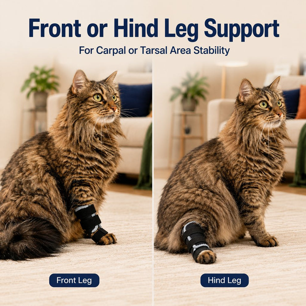 Paws in Awe Cat Leg Support Brace for Recovery Care - Adjustable Front or Hind Leg Splint for Weak Legs image 8