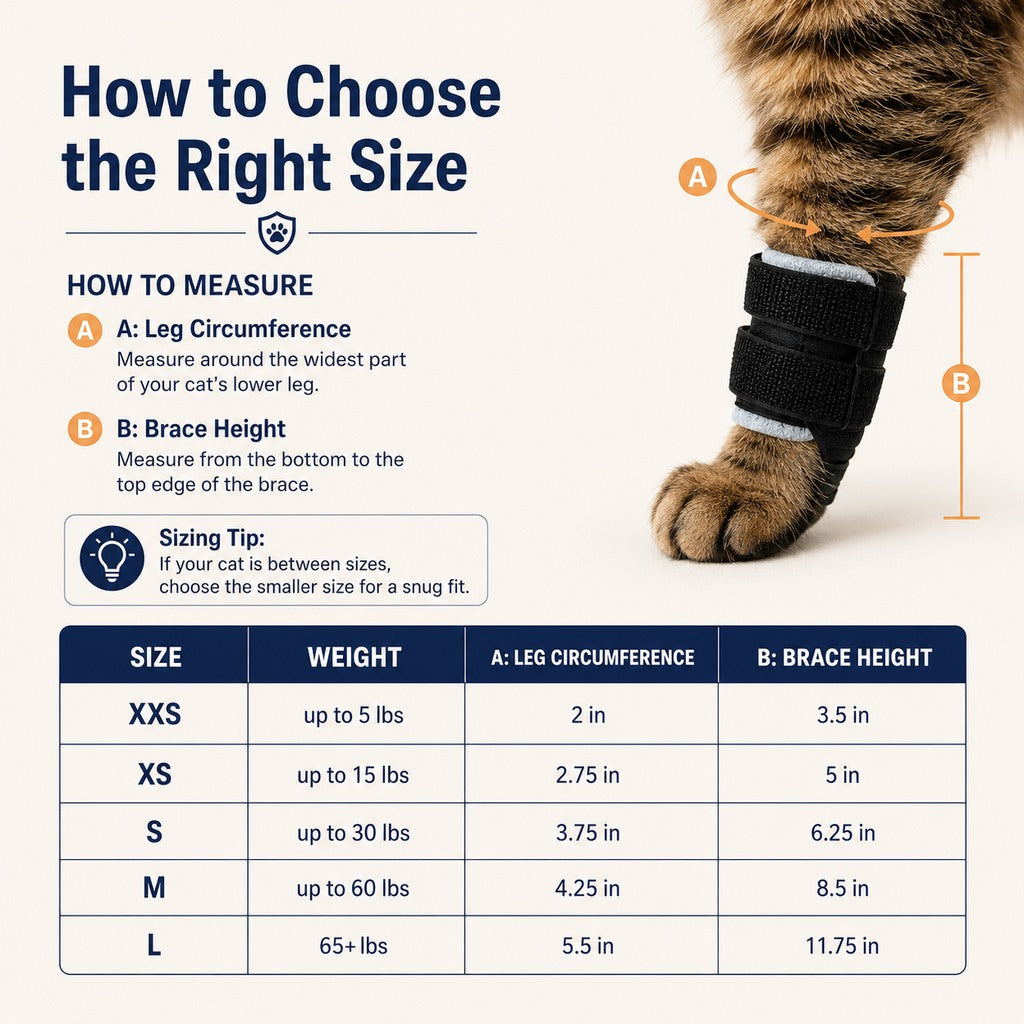 Paws in Awe Cat Leg Support Brace for Recovery Care - Adjustable Front or Hind Leg Splint for Weak Legs image 10