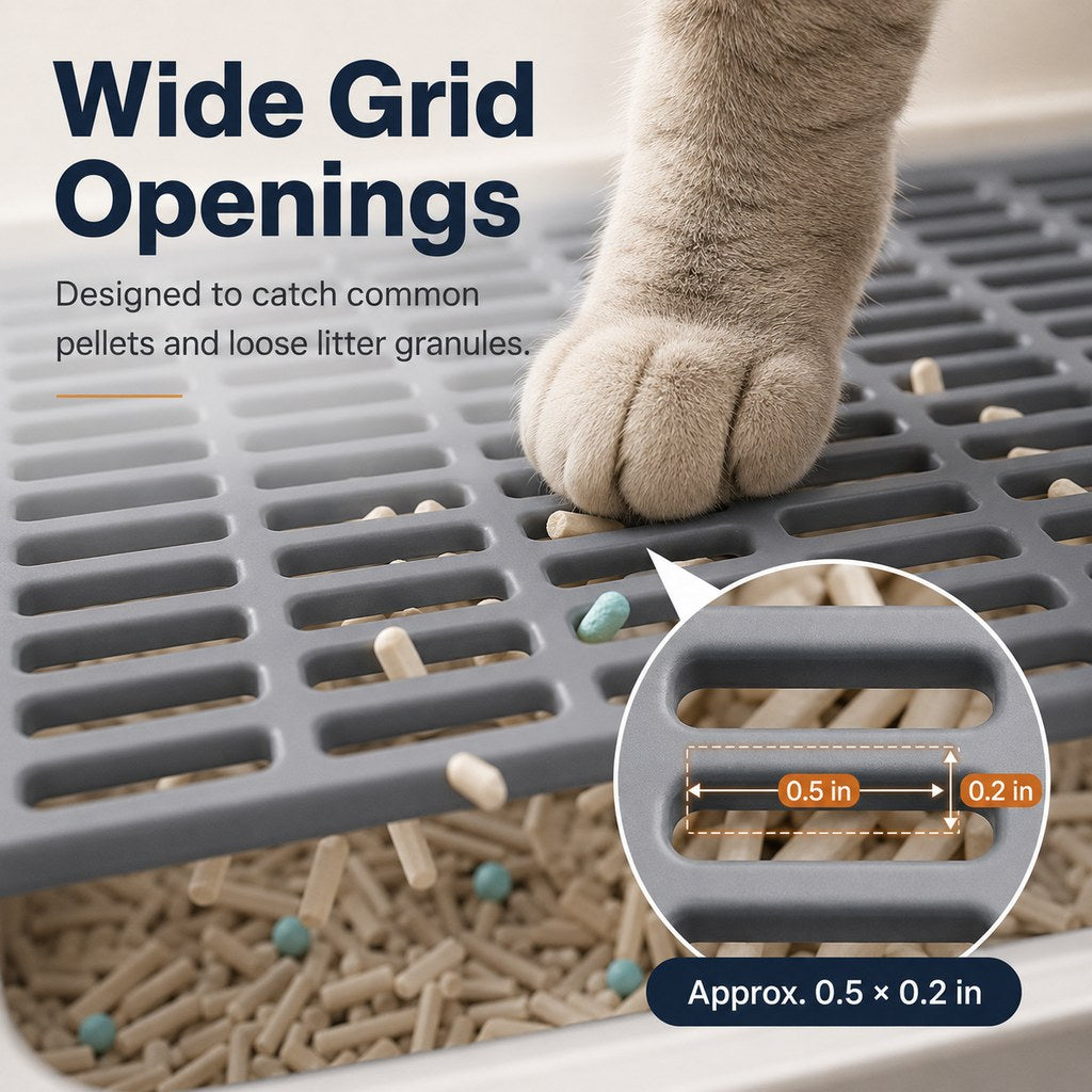 Paws in Awe Modular Cat Litter Mat for Litter Box Exits - Double-Layer Litter Trap for Cleaner Floors image 4