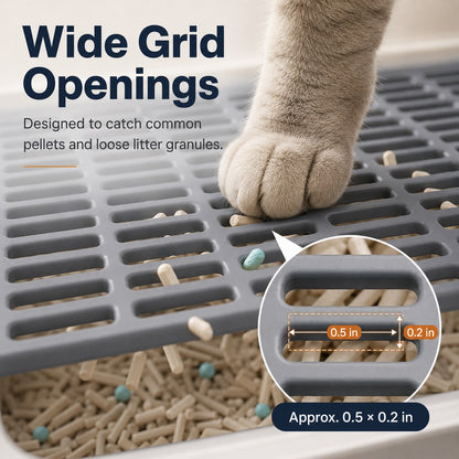 Paws in Awe Modular Cat Litter Mat for Litter Box Exits - Double-Layer Litter Trap for Cleaner Floors image 4