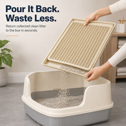Paws in Awe Modular Cat Litter Mat for Litter Box Exits - Double-Layer Litter Trap for Cleaner Floors image 2