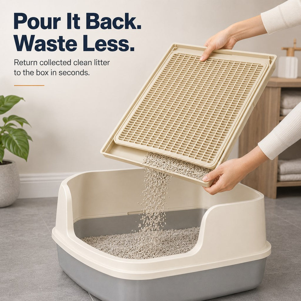 Paws in Awe Modular Cat Litter Mat for Litter Box Exits - Double-Layer Litter Trap for Cleaner Floors image 2