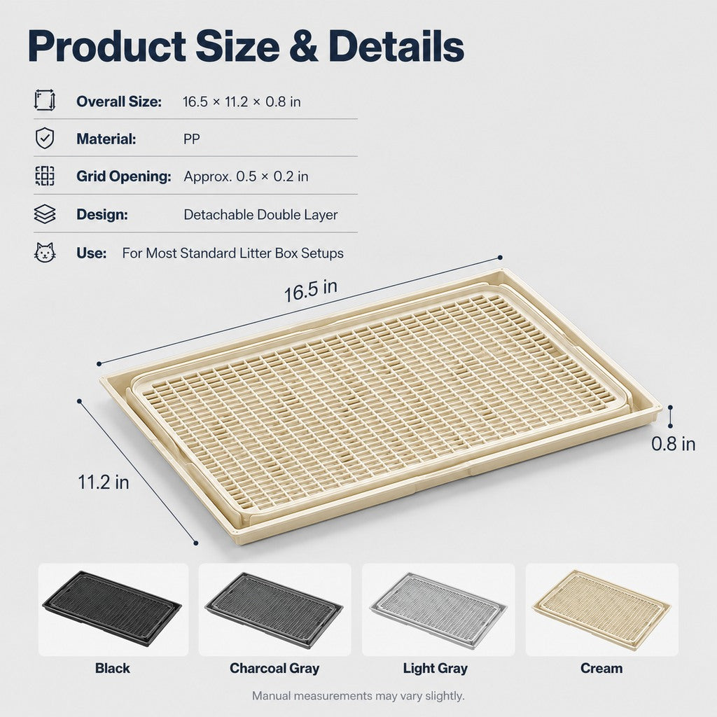 Paws in Awe Modular Cat Litter Mat for Litter Box Exits - Double-Layer Litter Trap for Cleaner Floors image 10