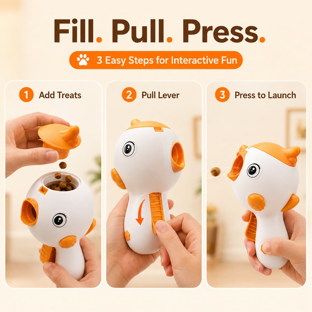 Interactive Cat Treat Launcher Toy with Laser - Indoor Cat Enrichment Game for Bored Cats, Exercise & Feeding Fun image 8