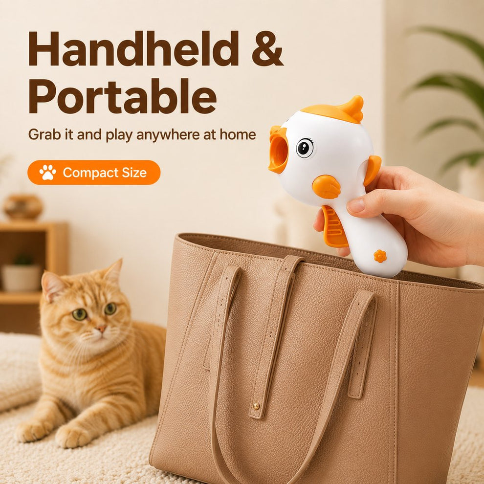 Interactive Cat Treat Launcher Toy with Laser - Indoor Cat Enrichment Game for Bored Cats, Exercise & Feeding Fun image 3