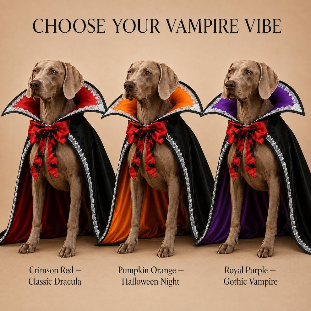 Choose your vampire vibe dog cape colors
