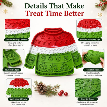 Christmas pet lick mat details