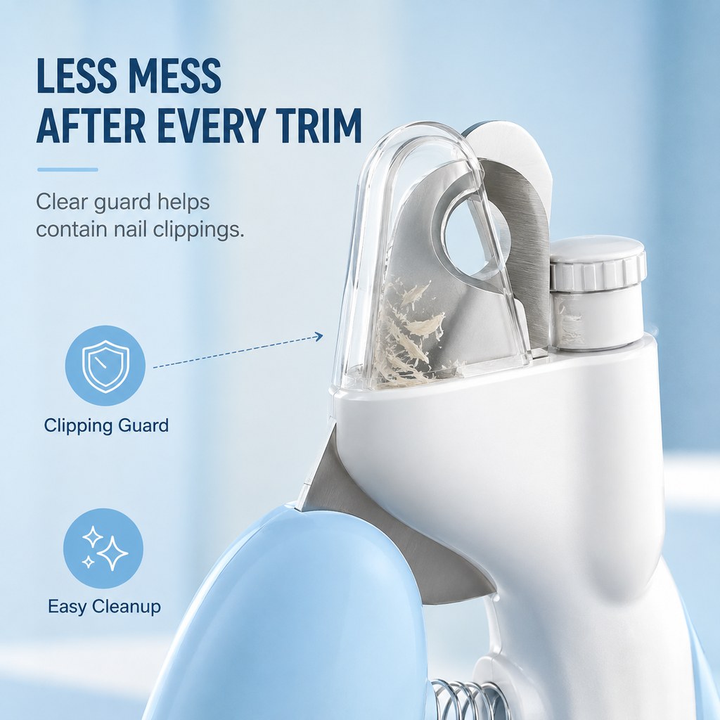 Paws in Awe Pet Nail Clippers for At-Home Grooming – LED Guard & Mini Styles for Cleaner, Easier Dog & Cat Nail Trims image 5