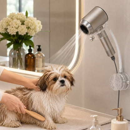 Clear pet hair dryer holder color option