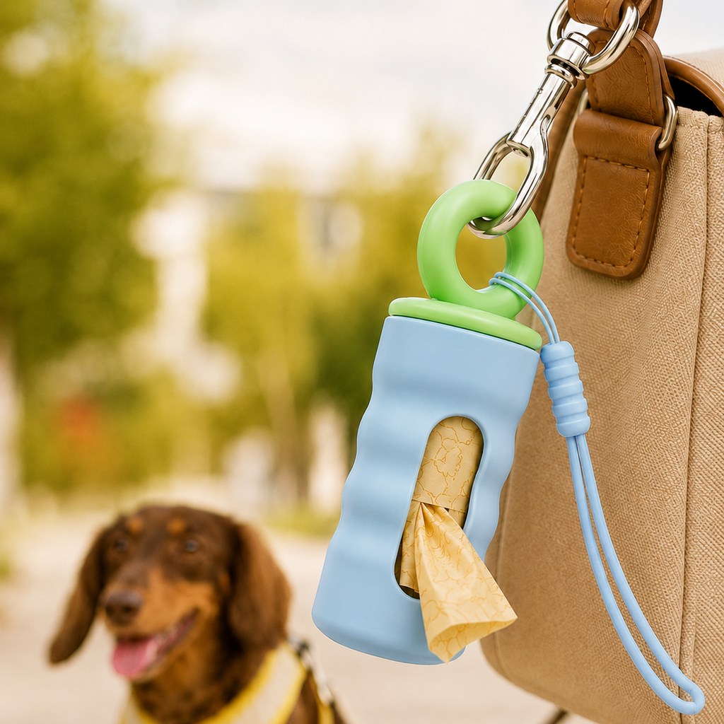 Paws in Awe Clip-On Dog Poop Bag Dispenser for Daily Walks - Compact Leash Waste Bag Holder That Keeps Bags Ready image 11
