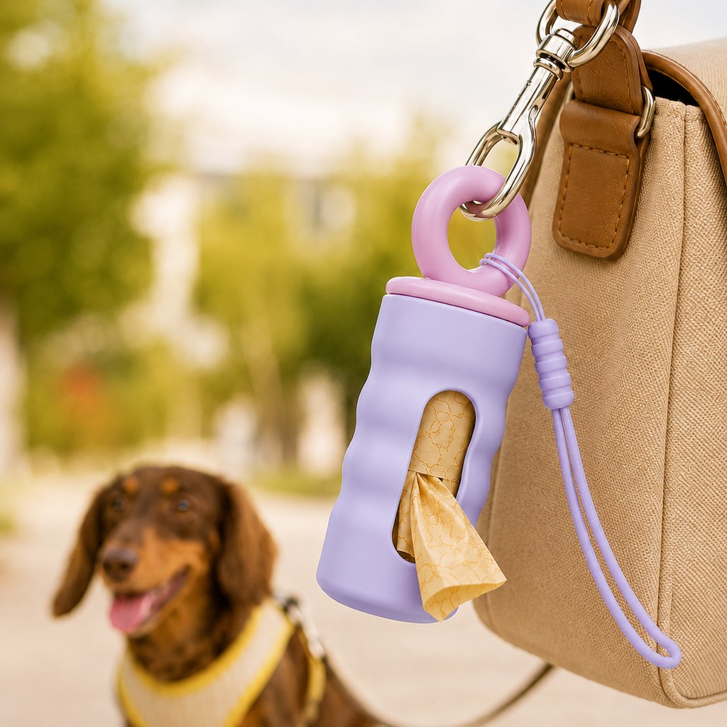 Paws in Awe Clip-On Dog Poop Bag Dispenser for Daily Walks - Compact Leash Waste Bag Holder That Keeps Bags Ready image 10