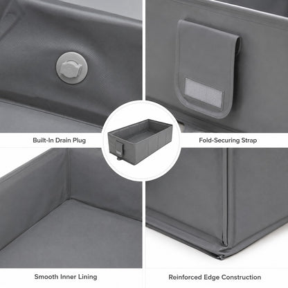 Collapsible Pet Bathtub with Drain Plug for Cats & Small Dogs - Easy At-Home Baths, Folds Flat for Storage image 8