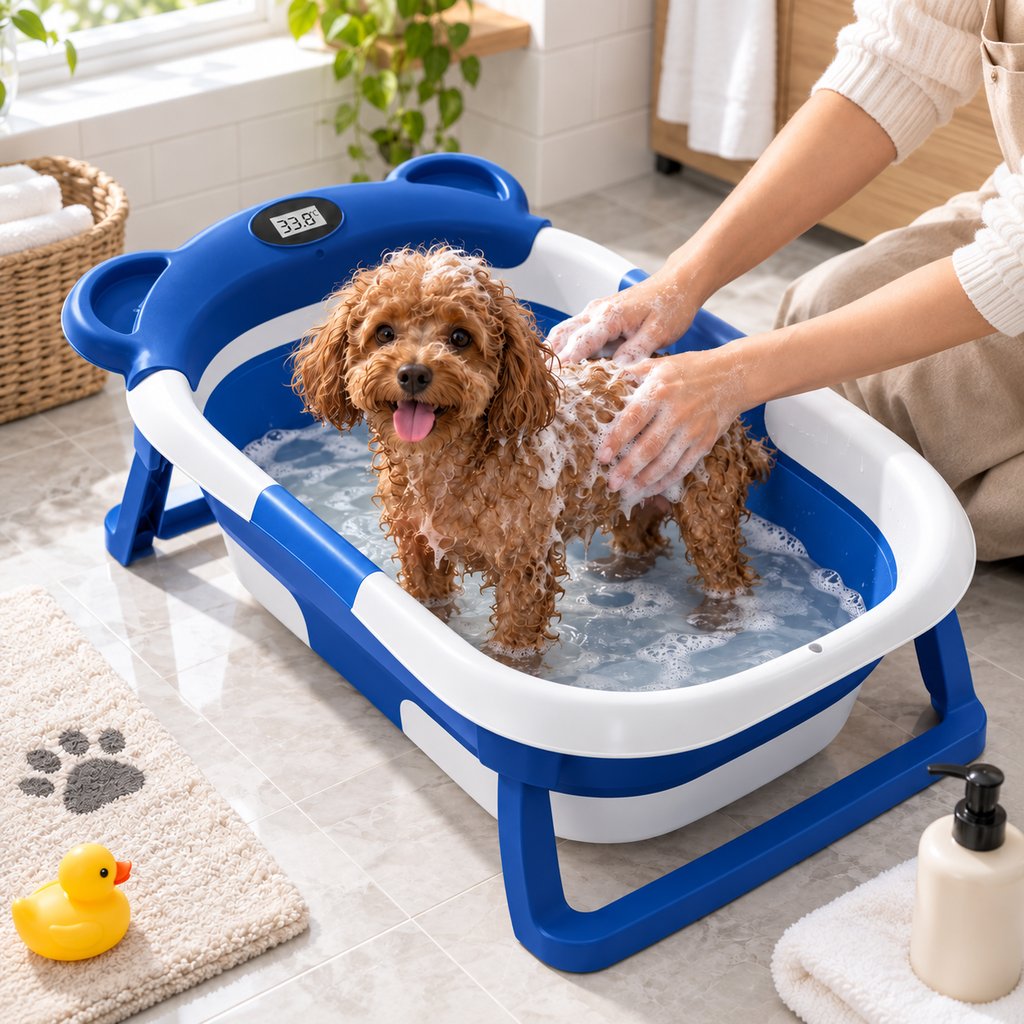 Royal Blue collapsible pet bathtub Tub Only option