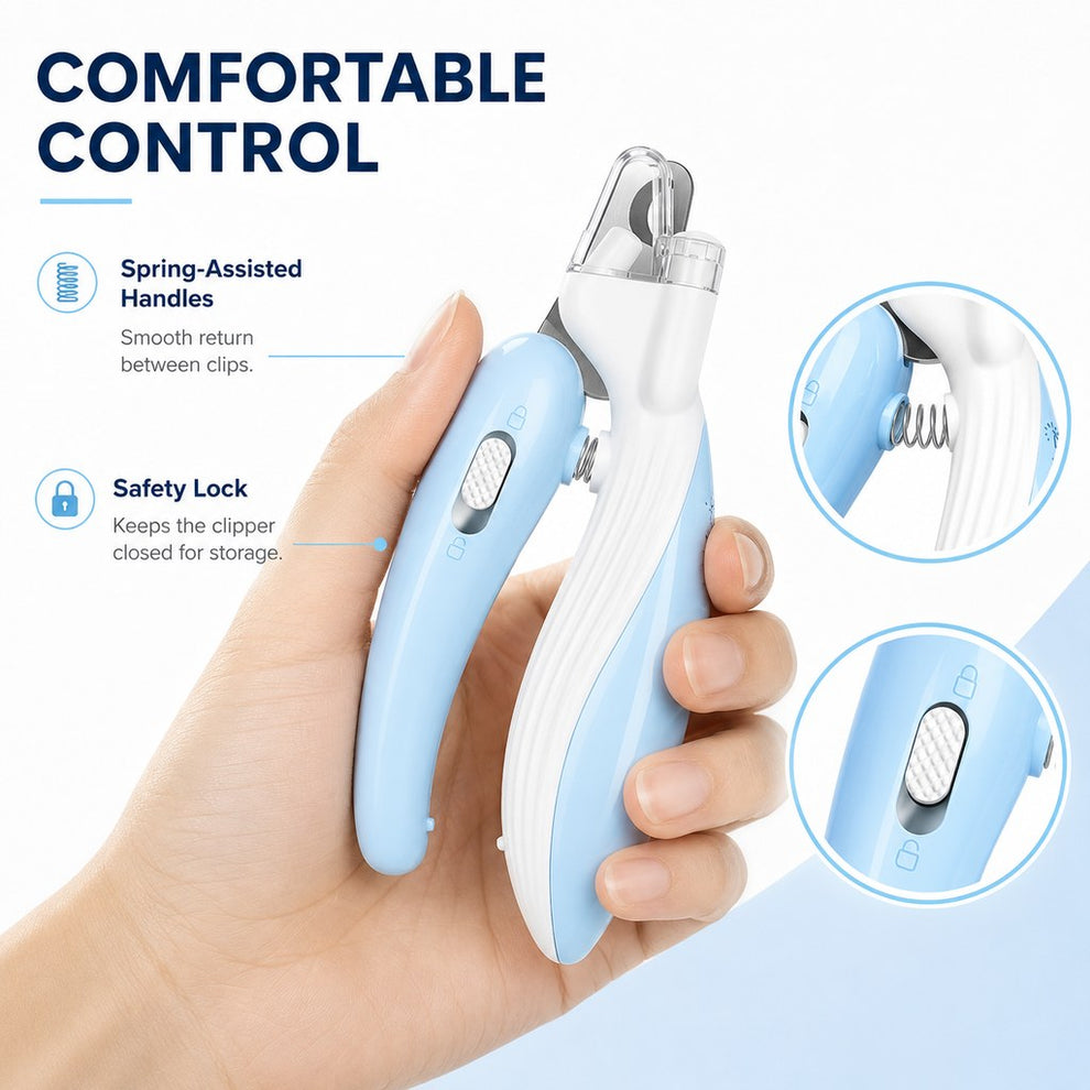 Paws in Awe Pet Nail Clippers for At-Home Grooming – LED Guard & Mini Styles for Cleaner, Easier Dog & Cat Nail Trims image 7