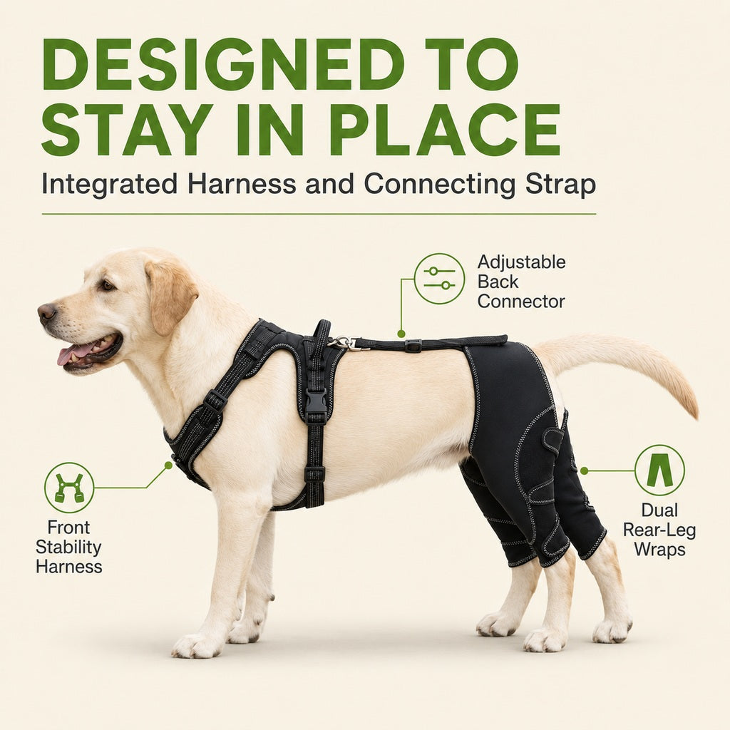 Paws in Awe Dual Rear Leg Dog Support Brace with Harness - Walking Stability for Weak Hind Legs image 4
