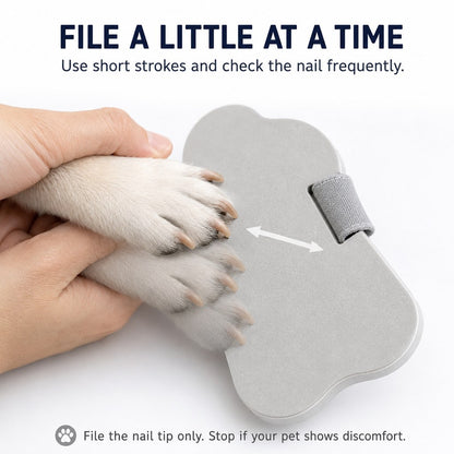 Controlled short strokes with dog nail file board