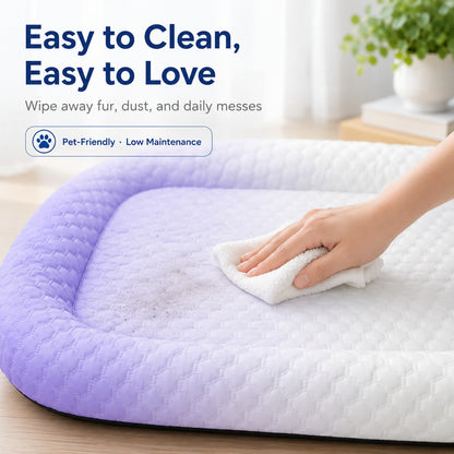 Paws in Awe Cool-Touch Gradient Pet Cooling Bed for Summer Naps - Breathable Bolster Rest Mat for Cats & Small Dogs image 6