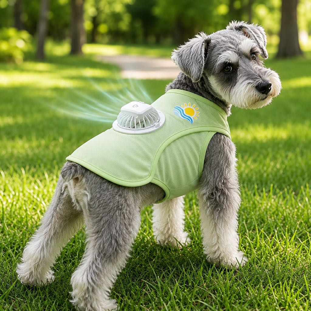 cooling fan dog vest size guide