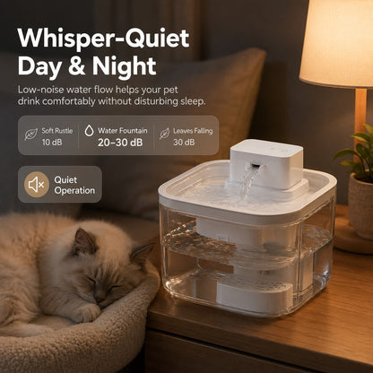 Paws in Awe Cordless Motion Sensor Cat Water Fountain for Any Room - 3.1L Fresh Water Without Cords image 9