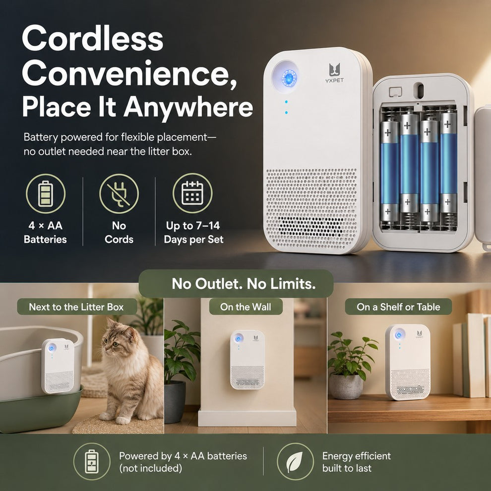 Paws in Awe Smart Litter Box Odor Control Deodorizer for Cats - Cordless Auto-Sensing Pet Odor Purifier image 4