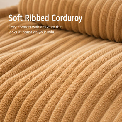 Soft ribbed corduroy texture for pet couch cover