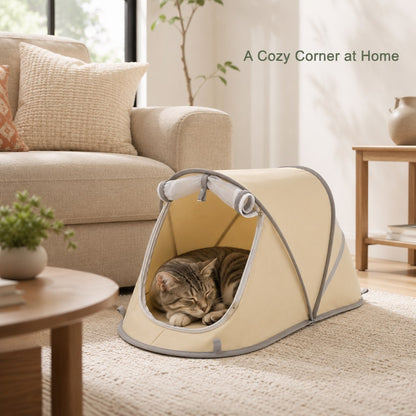 Cozy corner at home foldable pet tent