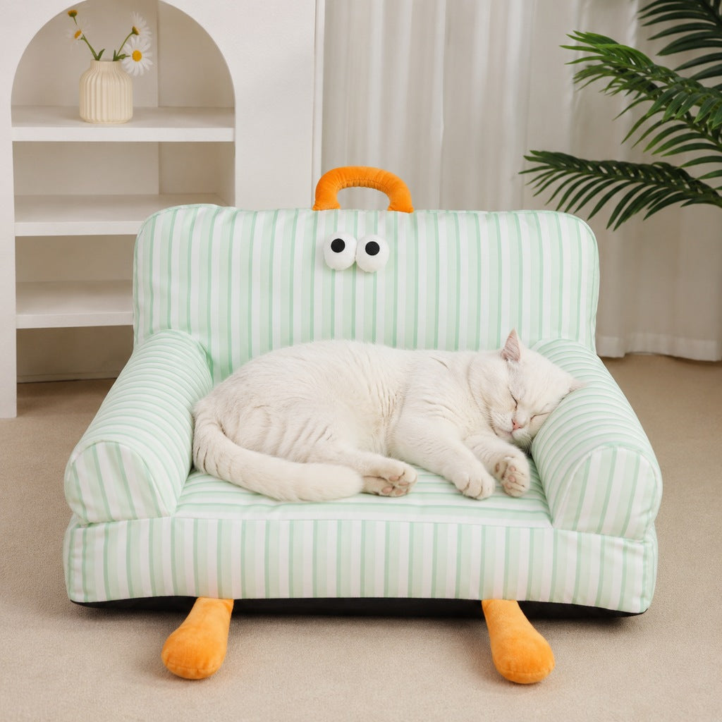 Paws in Awe Cozy Pet Sofa Bed for Cats & Small Dogs - Warm Indoor Lounger with Winter & All-Season Options image 9