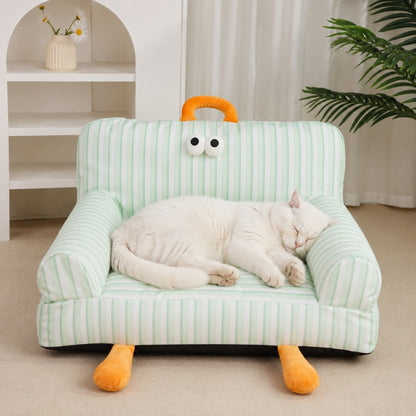 Paws in Awe Cozy Pet Sofa Bed for Cats & Small Dogs - Warm Indoor Lounger with Winter & All-Season Options image 9
