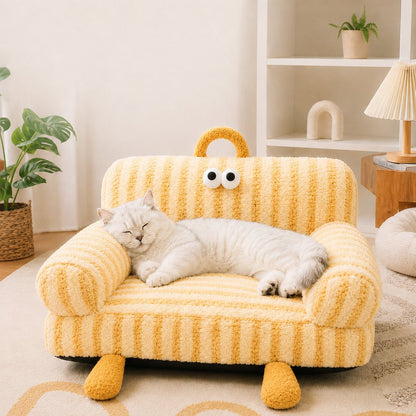 Paws in Awe Cozy Pet Sofa Bed for Cats & Small Dogs - Warm Indoor Lounger with Winter & All-Season Options image 1