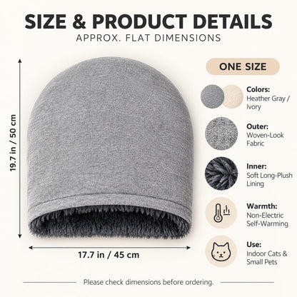 self warming cat sleeping bag size and product details