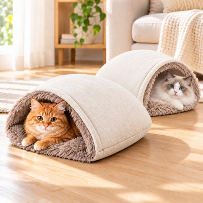 ivory self warming cat sleeping bag two pack