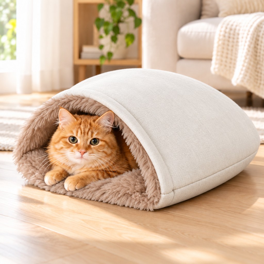 ivory self warming cat sleeping bag one pack